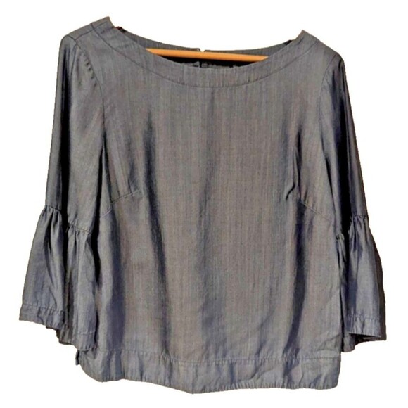 White House Black Market Gray Blouse - Picture 1 of 6